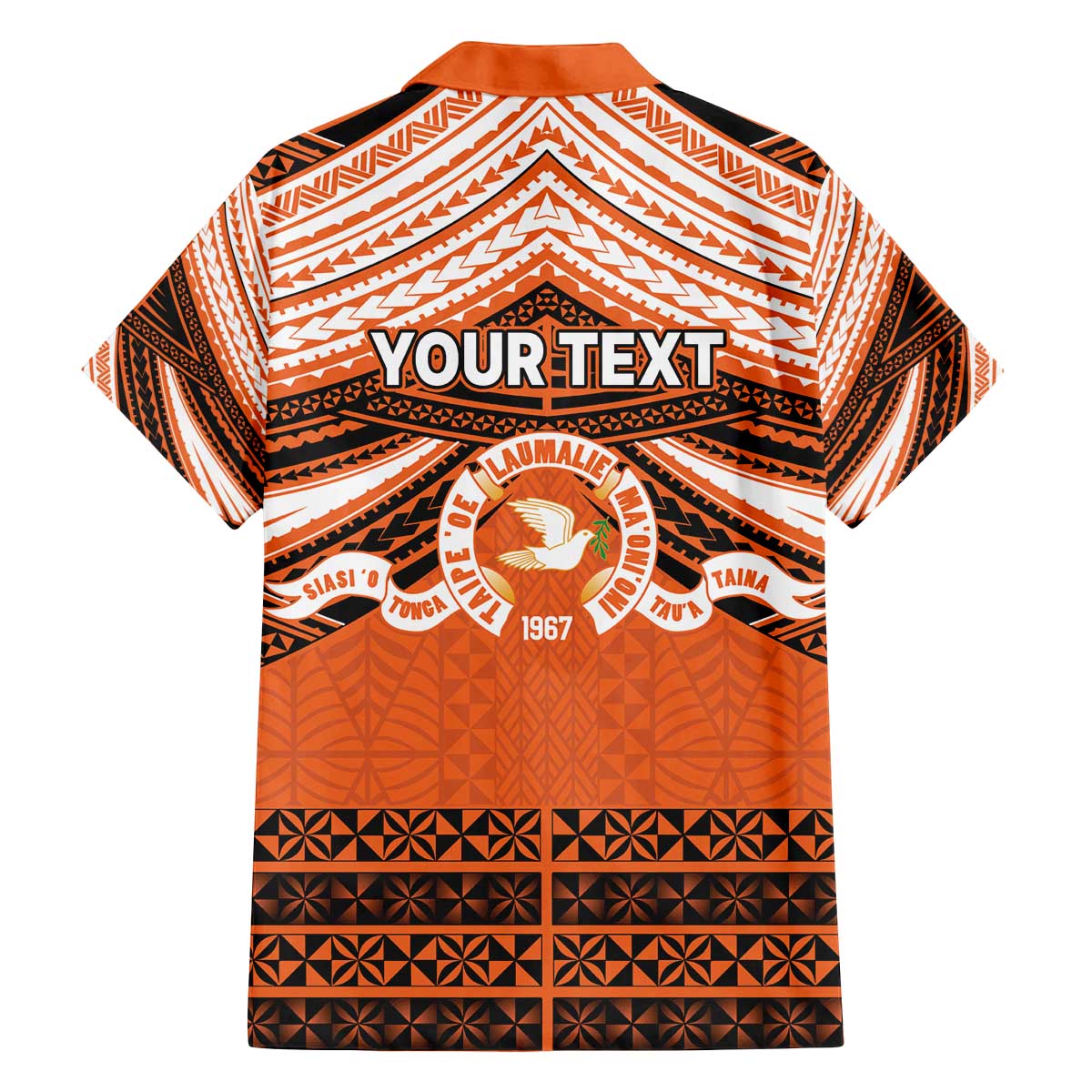 Personalised Tonga Tailulu College Family Matching Off The Shoulder Long Sleeve Dress and Hawaiian Shirt Polynesian Ngatu Tribal LT9 - Polynesian Pride
