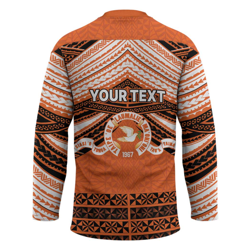 Personalised Tonga Tailulu College Hockey Jersey Polynesian Ngatu Tribal - Polynesian Pride