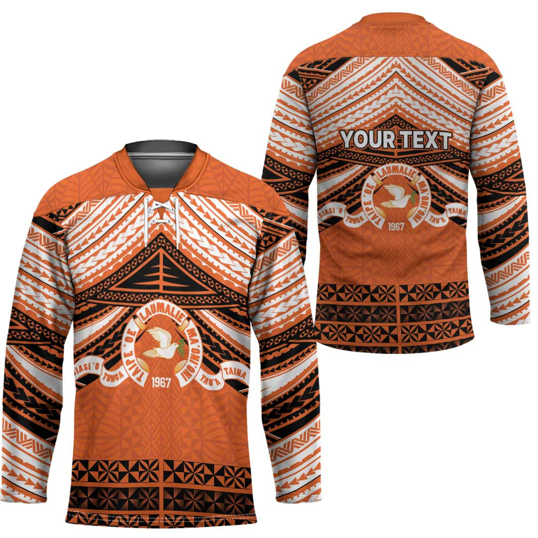 Personalised Tonga Tailulu College Hockey Jersey Polynesian Ngatu Tribal - Polynesian Pride
