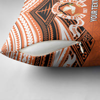 Personalised Tonga Tailulu College Pillow Cover Polynesian Ngatu Tribal - Polynesian Pride