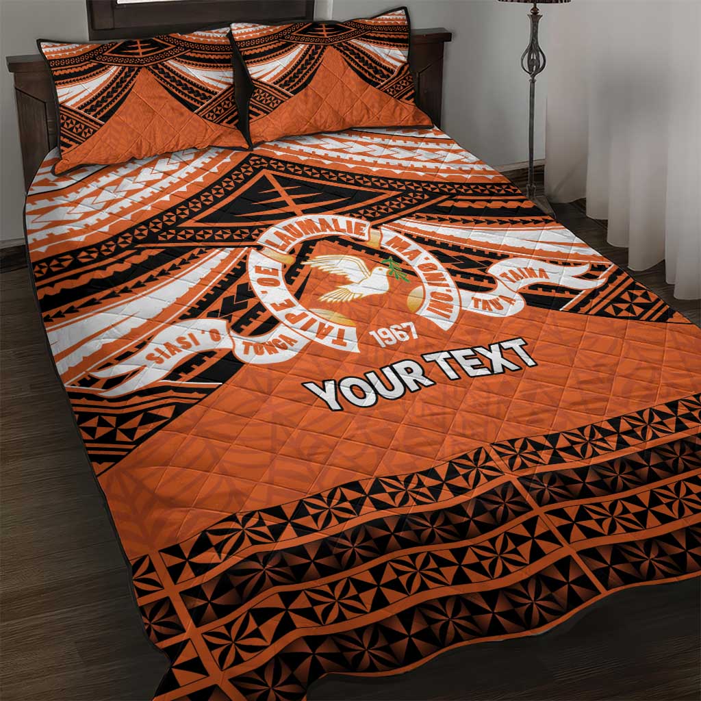 Personalised Tonga Tailulu College Quilt Bed Set Polynesian Ngatu Tribal