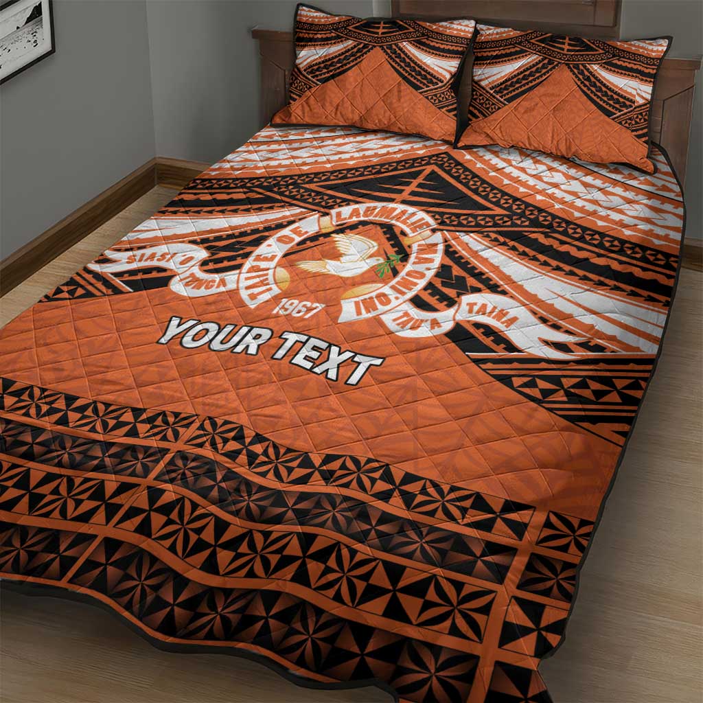 Personalised Tonga Tailulu College Quilt Bed Set Polynesian Ngatu Tribal
