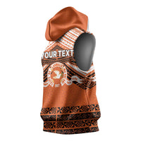 Personalised Tonga Tailulu College Sleeveless Hoodie Polynesian Ngatu Tribal - Polynesian Pride