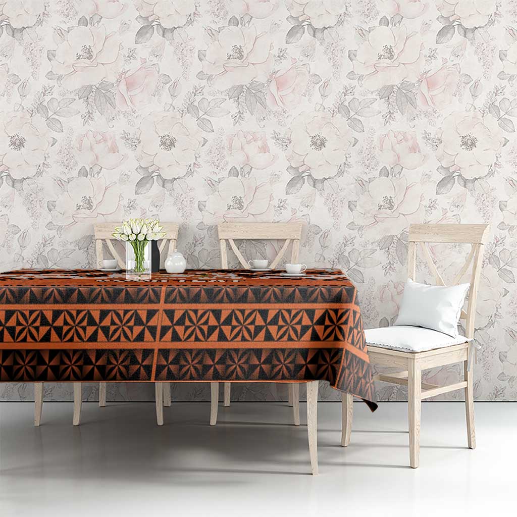 Personalised Tonga Tailulu College Tablecloth Polynesian Ngatu Tribal