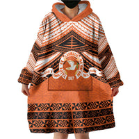 Personalised Tonga Tailulu College Wearable Blanket Hoodie Polynesian Ngatu Tribal