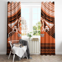Personalised Tonga Tailulu College Window Curtain Polynesian Ngatu Tribal