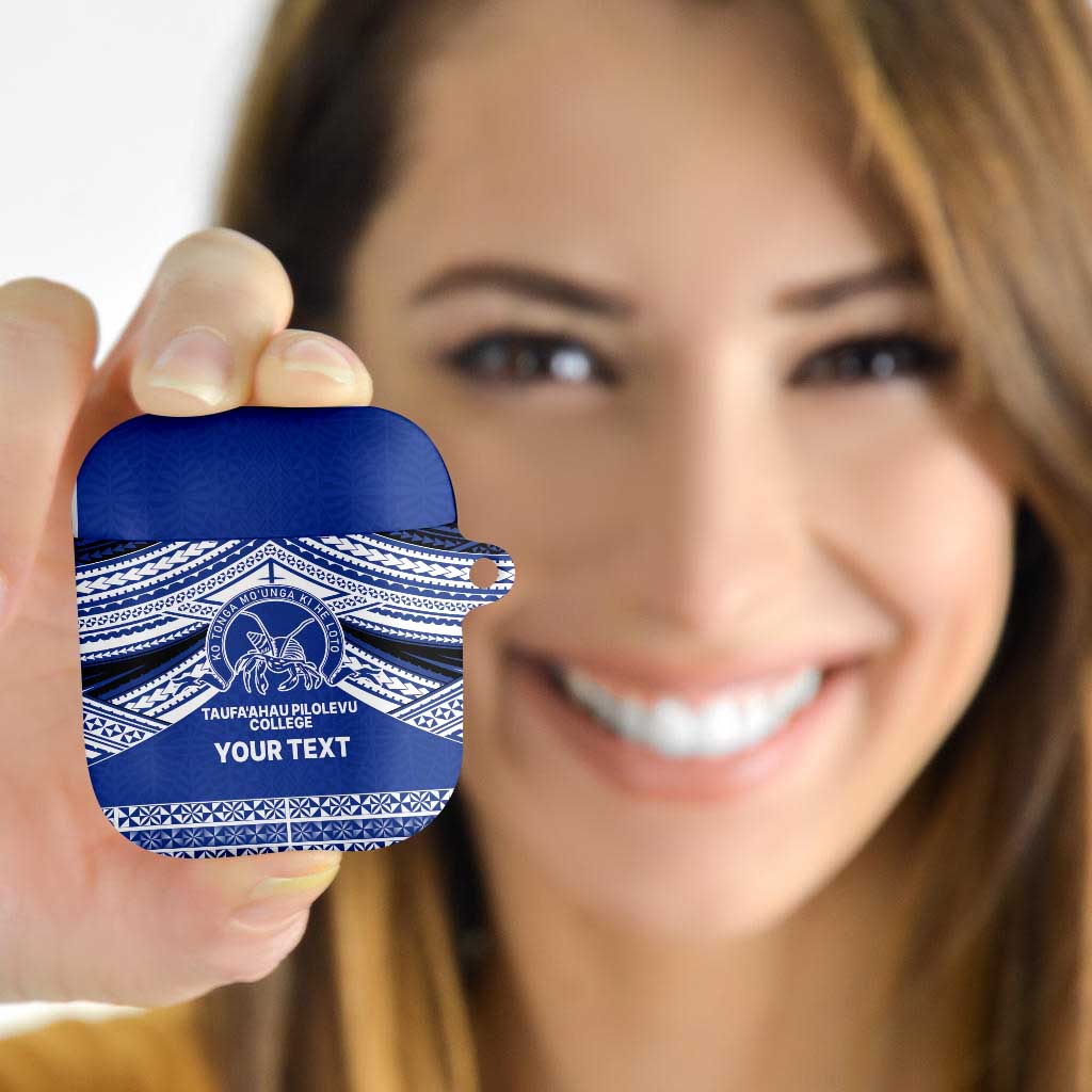 Personalised Tonga Taufa'ahau Pilolevu College AirPods Case Polynesian Ngatu Tribal - Polynesian Pride