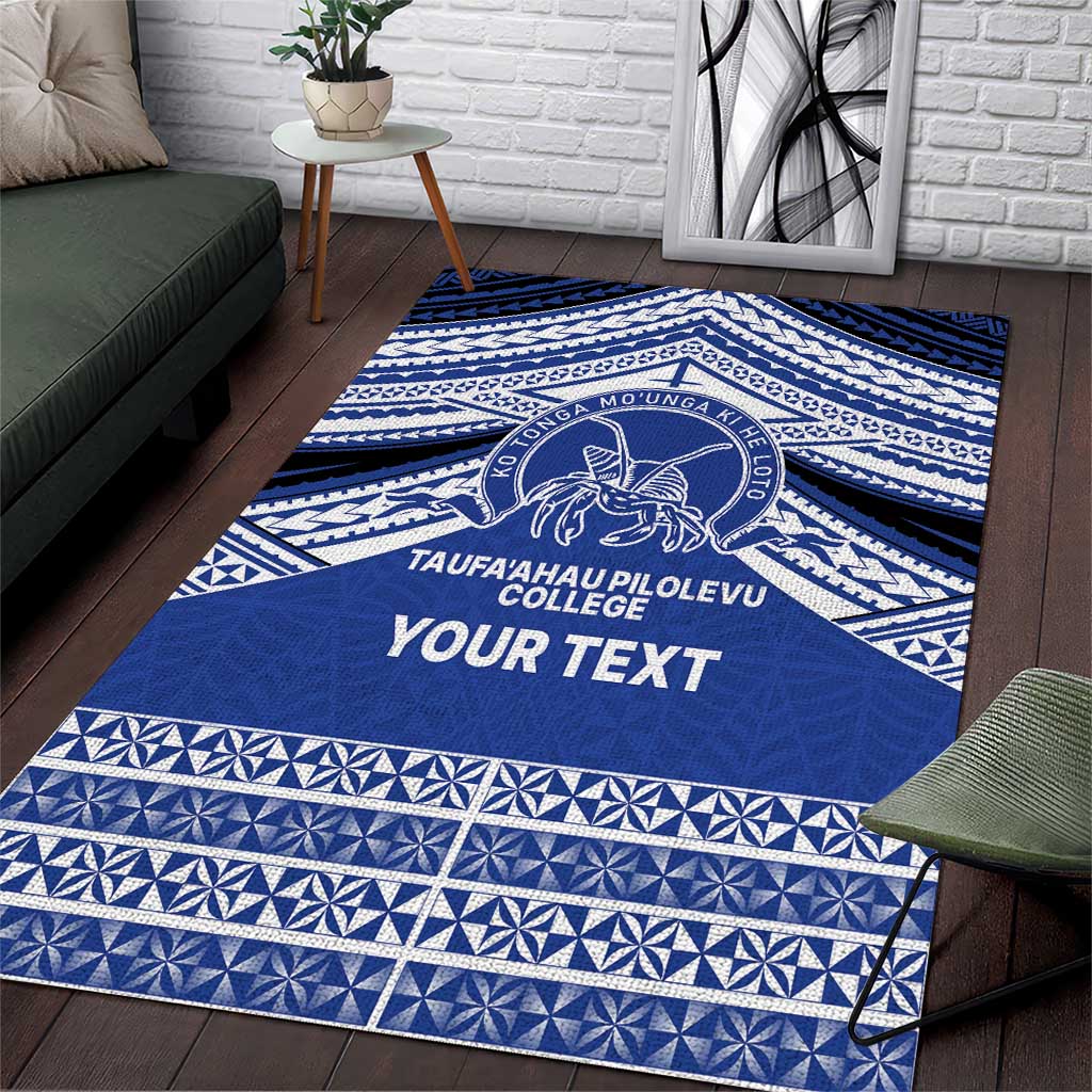 Personalised Tonga Taufa'ahau Pilolevu College Area Rug Polynesian Ngatu Tribal