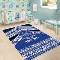 Personalised Tonga Taufa'ahau Pilolevu College Area Rug Polynesian Ngatu Tribal