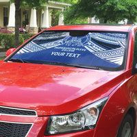 Personalised Tonga Taufa'ahau Pilolevu College Auto Sun Shade Polynesian Ngatu Tribal - Polynesian Pride