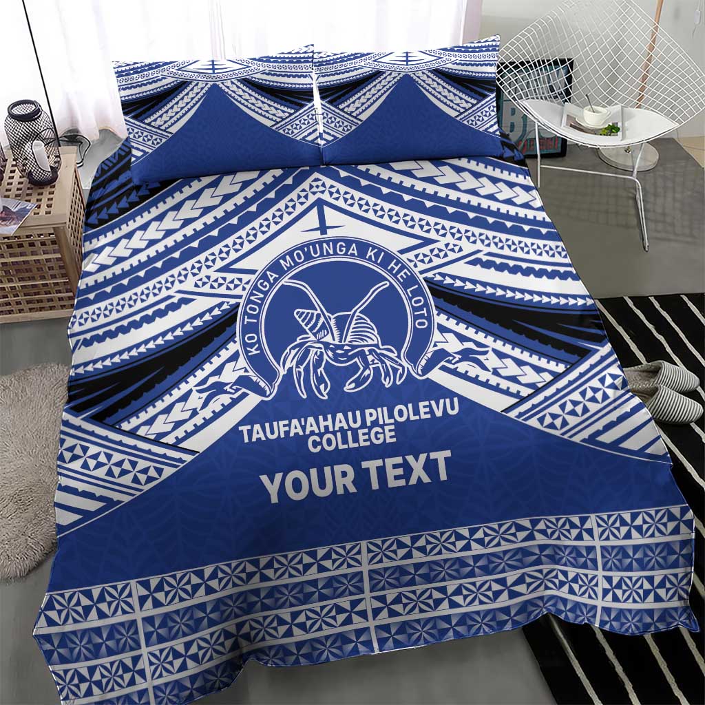 Personalised Tonga Taufa'ahau Pilolevu College Bedding Set Polynesian Ngatu Tribal