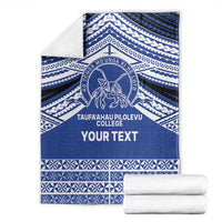 Personalised Tonga Taufa'ahau Pilolevu College Blanket Polynesian Ngatu Tribal