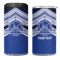Personalised Tonga Taufa'ahau Pilolevu College 4 in 1 Can Cooler Tumbler Polynesian Ngatu Tribal