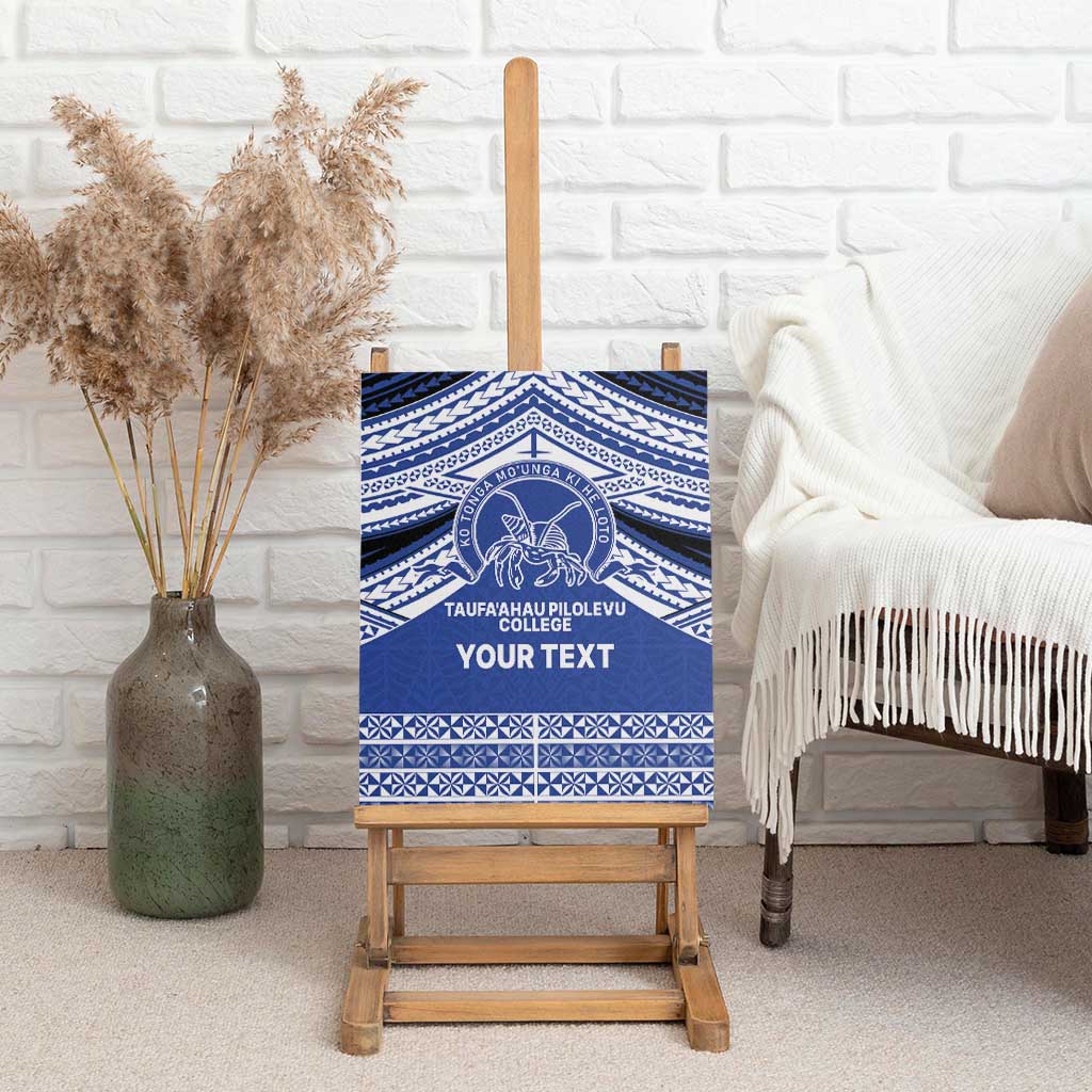 Personalised Tonga Taufa'ahau Pilolevu College Canvas Wall Art Polynesian Ngatu Tribal