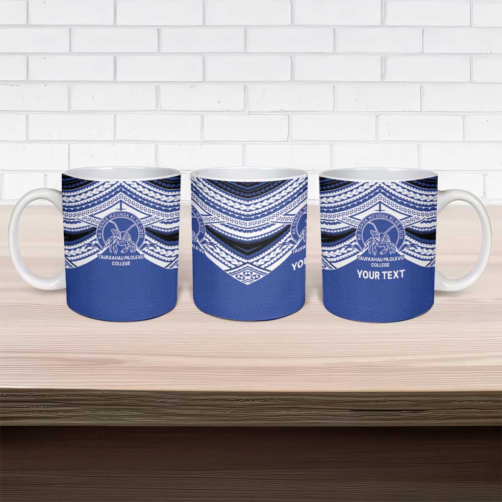 Personalised Tonga Taufa'ahau Pilolevu College Ceramic Mug Polynesian Ngatu Tribal - Polynesian Pride