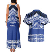 Personalised Tonga Taufa'ahau Pilolevu College Couples Matching Tank Maxi Dress and Hawaiian Shirt Polynesian Ngatu Tribal LT9 - Polynesian Pride