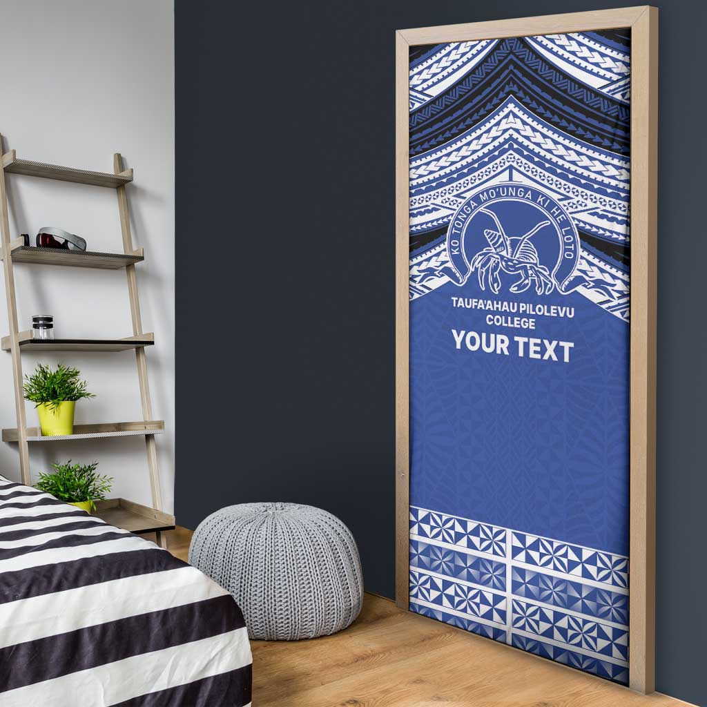 Personalised Tonga Taufa'ahau Pilolevu College Door Cover Polynesian Ngatu Tribal - Polynesian Pride