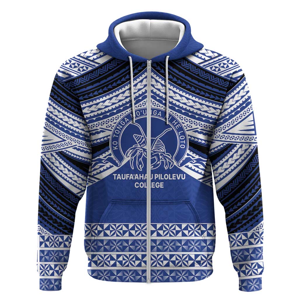 Personalised Tonga Taufa'ahau Pilolevu College Hoodie Polynesian Ngatu Tribal