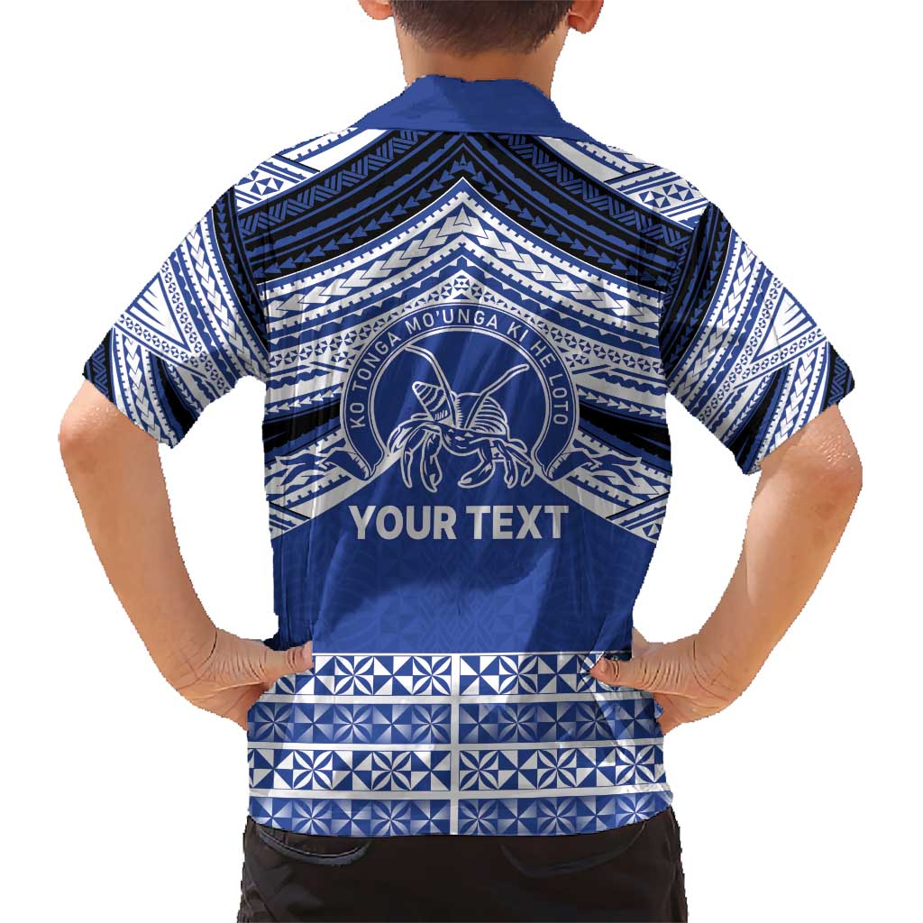 Personalised Tonga Taufa'ahau Pilolevu College Kid Hawaiian Shirt Polynesian Ngatu Tribal