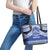 Personalised Tonga Taufa'ahau Pilolevu College Leather Tote Bag Polynesian Ngatu Tribal