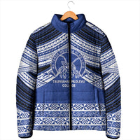 Personalised Tonga Taufa'ahau Pilolevu College Padded Jacket Polynesian Ngatu Tribal - Polynesian Pride