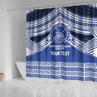 Personalised Tonga Taufa'ahau Pilolevu College Shower Curtain Polynesian Ngatu Tribal
