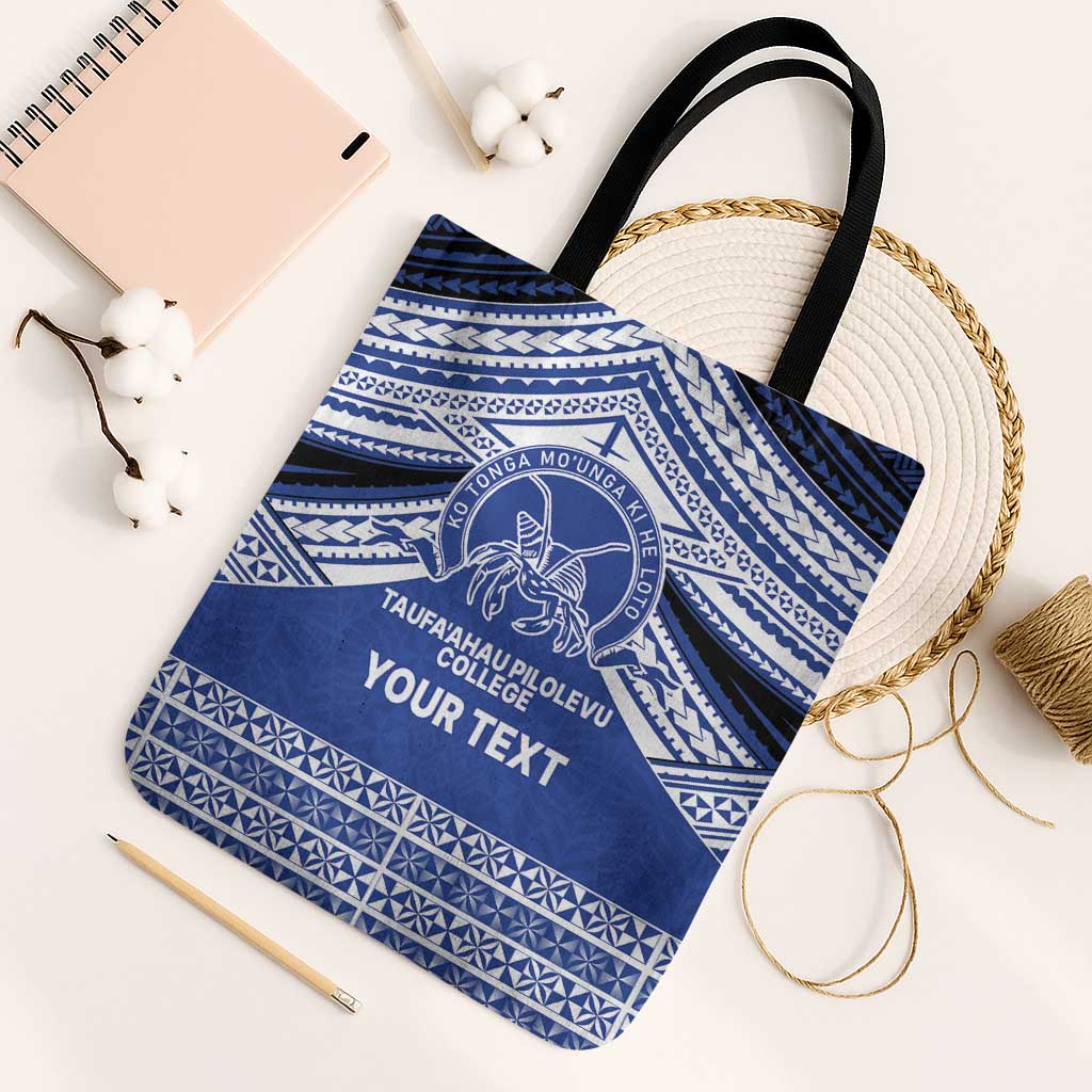 Personalised Tonga Taufa'ahau Pilolevu College Tote Bag Polynesian Ngatu Tribal - Polynesian Pride