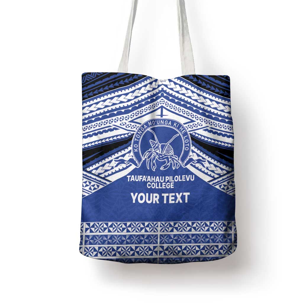 Personalised Tonga Taufa'ahau Pilolevu College Tote Bag Polynesian Ngatu Tribal - Polynesian Pride
