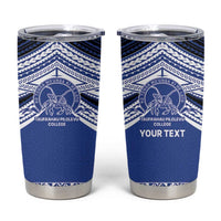 Personalised Tonga Taufa'ahau Pilolevu College Tumbler Cup Polynesian Ngatu Tribal