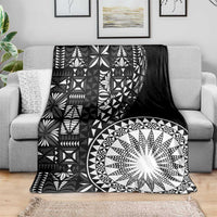 Black Tongan Ngatu Fonulei Pattern Blanket
