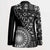 Black Tongan Ngatu Fonulei Pattern Blazer - Polynesian Pride