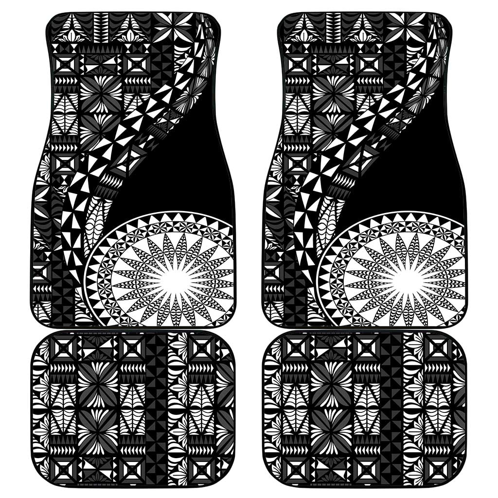 Black Tongan Ngatu Fonulei Pattern Car Mats