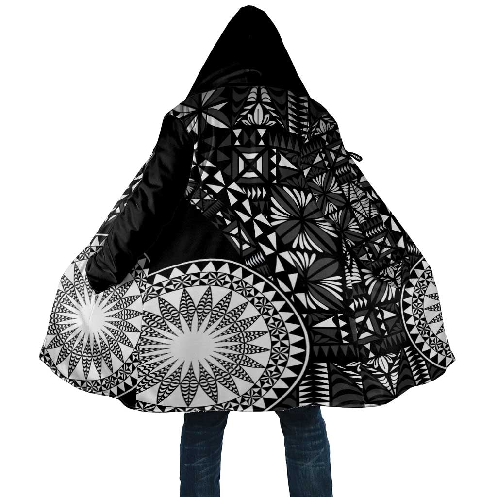 Black Tongan Ngatu Fonulei Pattern Cloak - Polynesian Pride