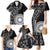 Black Tongan Ngatu Fonulei Pattern Family Matching Mermaid Dress and Hawaiian Shirt