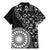 Black Tongan Ngatu Fonulei Pattern Family Matching Mermaid Dress and Hawaiian Shirt