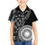 Black Tongan Ngatu Fonulei Pattern Family Matching Short Sleeve Bodycon Dress and Hawaiian Shirt