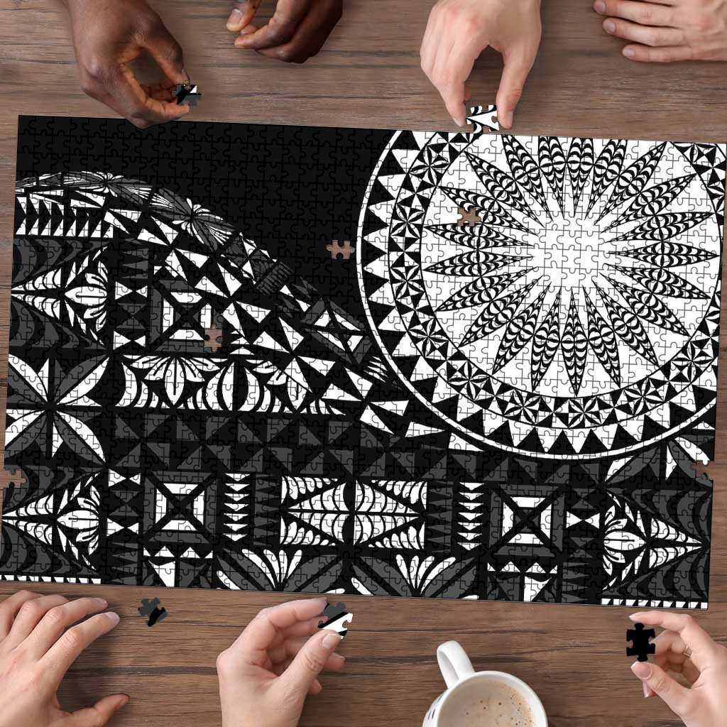 Black Tongan Ngatu Fonulei Pattern Puzzle - Polynesian Pride