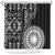 Black Tongan Ngatu Fonulei Pattern Shower Curtain