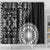 Black Tongan Ngatu Fonulei Pattern Shower Curtain