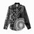 Black Tongan Ngatu Fonulei Pattern Women Casual Shirt