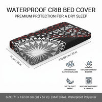 Red Tongan Ngatu Fonulei Pattern Baby Bed Cover LT9 - Polynesian Pride