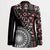 Red Tongan Ngatu Fonulei Pattern Blazer - Polynesian Pride