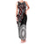 Red Tongan Ngatu Fonulei Pattern Family Matching Tank Maxi Dress and Hawaiian Shirt