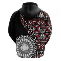 Red Tongan Ngatu Fonulei Pattern Hoodie