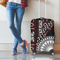 Red Tongan Ngatu Fonulei Pattern Luggage Cover
