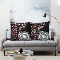 Red Tongan Ngatu Fonulei Pattern Pillow Cover - Polynesian Pride