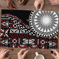 Red Tongan Ngatu Fonulei Pattern Puzzle - Polynesian Pride