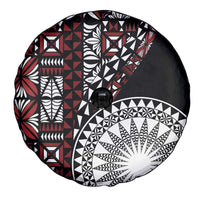 Red Tongan Ngatu Fonulei Pattern Spare Tire Cover
