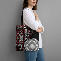 Red Tongan Ngatu Fonulei Pattern Tote Bag - Polynesian Pride