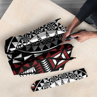 Red Tongan Ngatu Fonulei Pattern Umbrella - Polynesian Pride